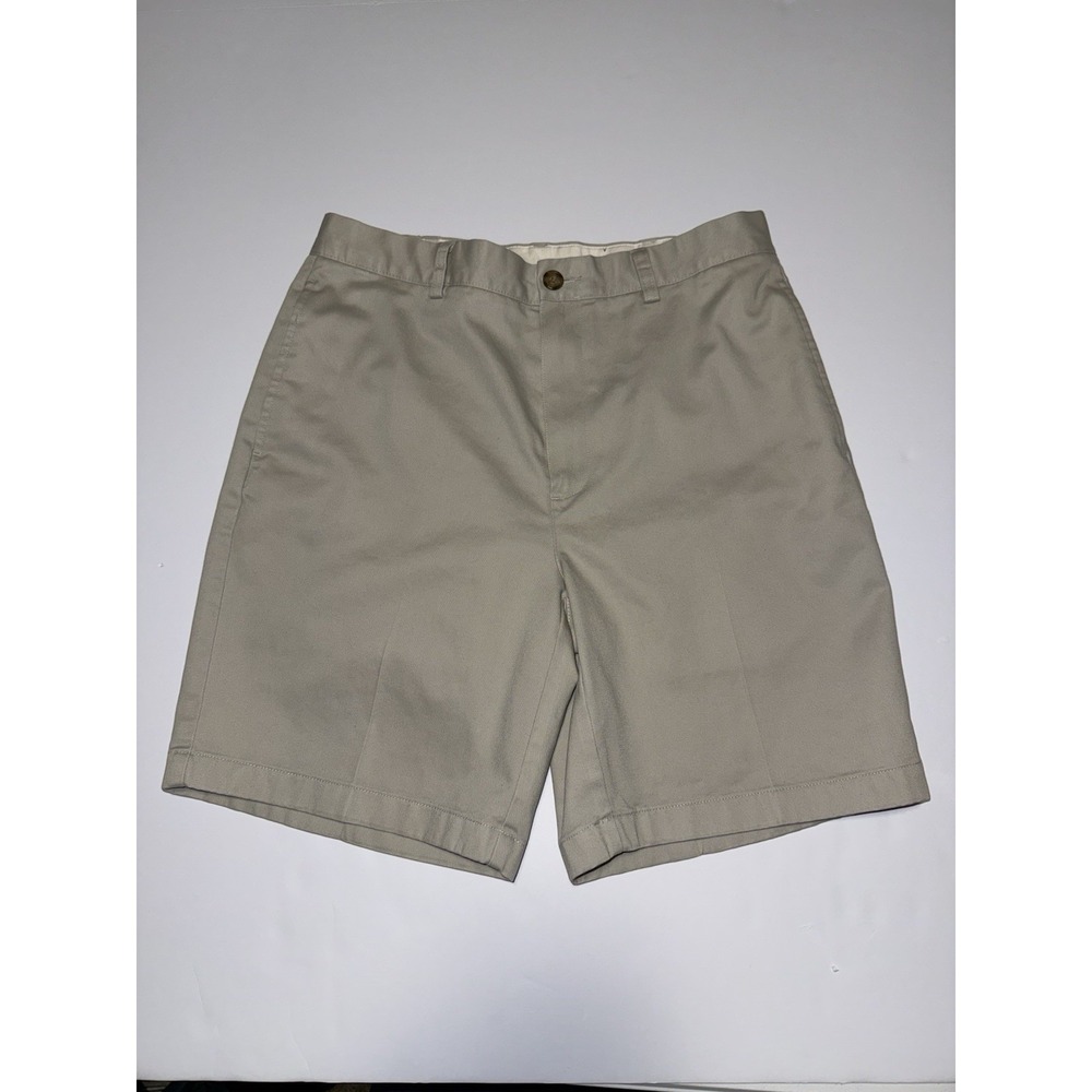 L.L.Bean Men 31 Chino Shorts Khaki Natural Fit Cotton Casual Outdoor Preppy Tan